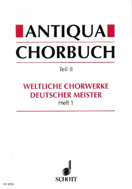Antiqua Chorbuch Secular Vol 1