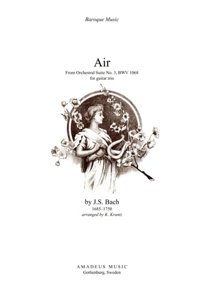 Book cover for Air (on the G string) BWV 1068 for guitar trio