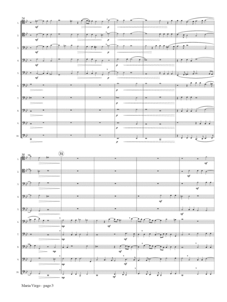 Maria Virgo from 'Sacrae Symphoniae', Book 1 for 10 Bassoons