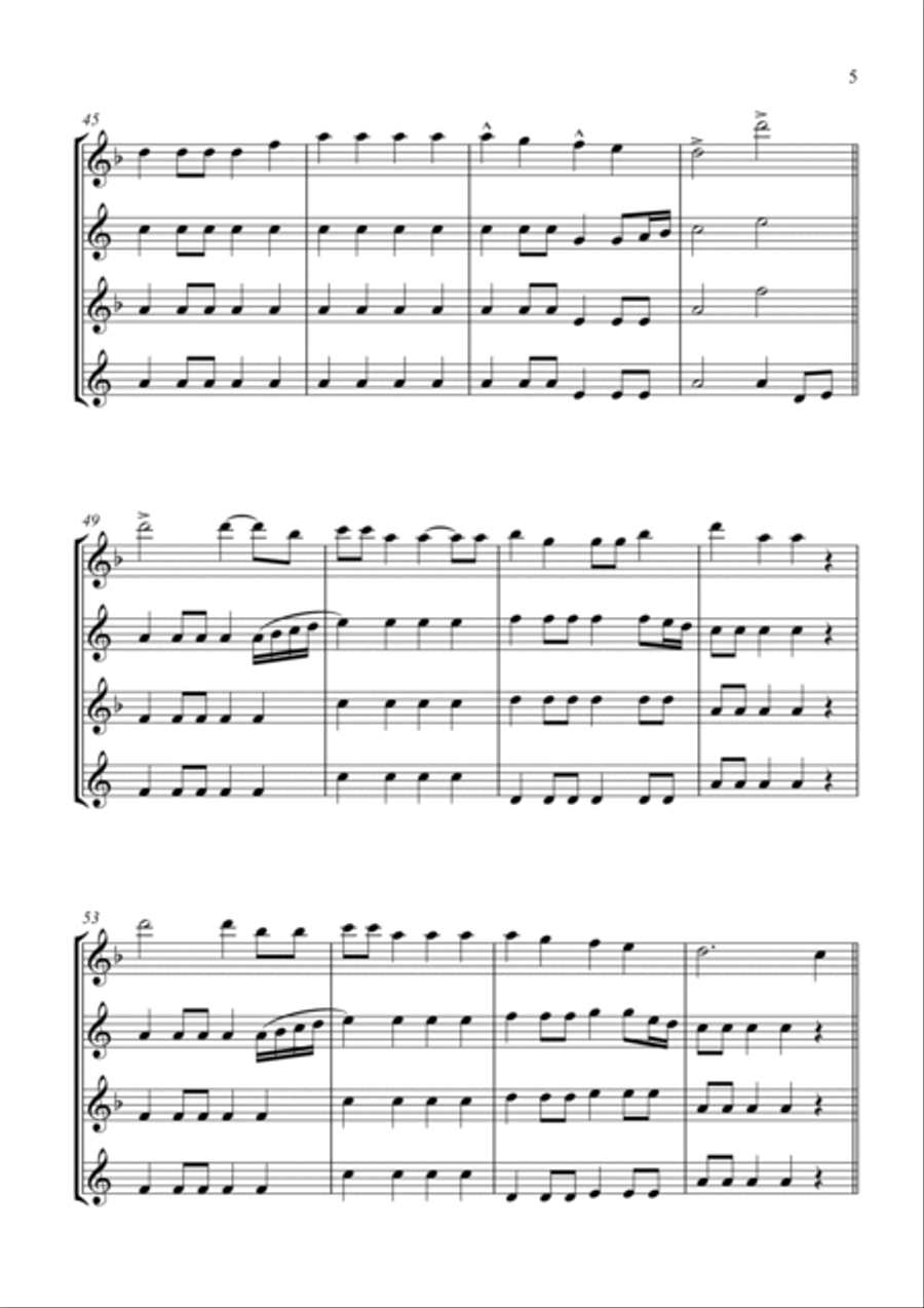 Wellerman Wellerman Woodwind Quartet scores gallery preview page 6