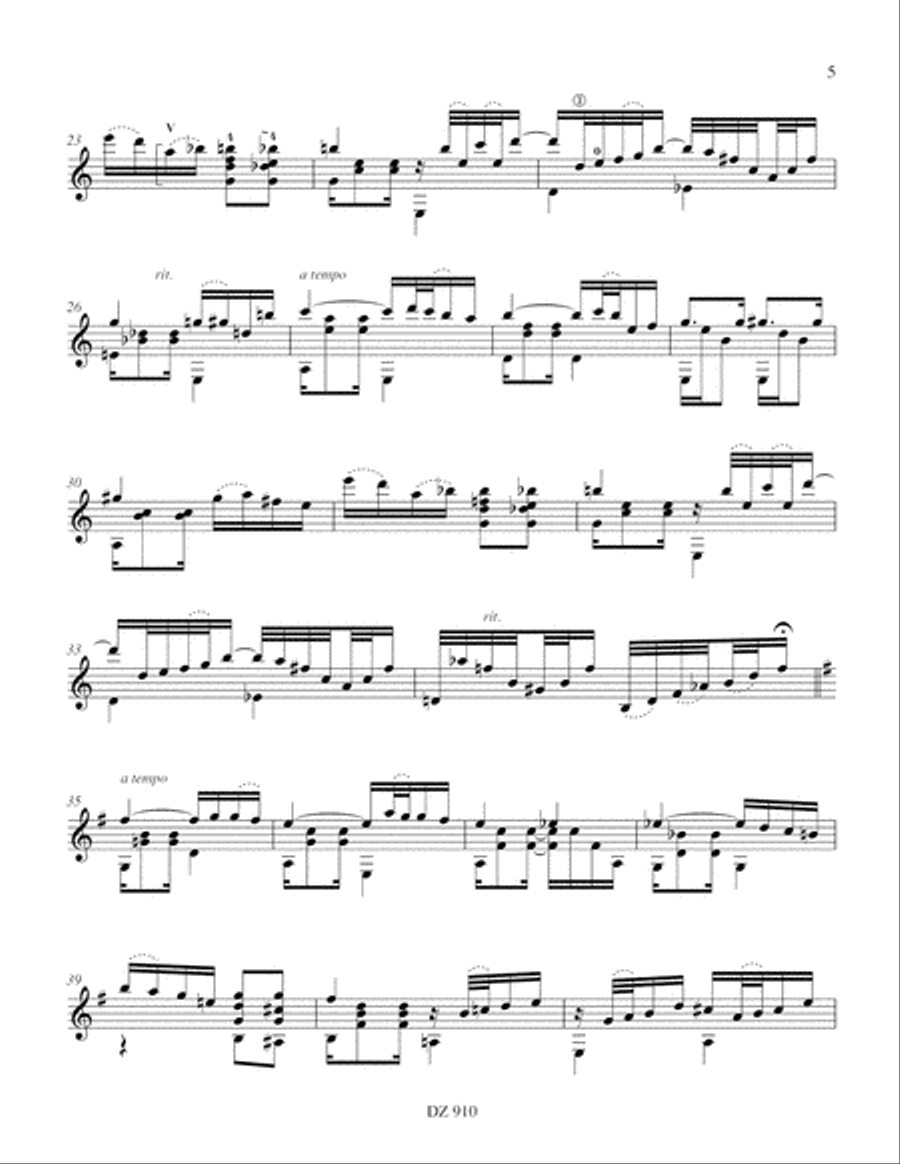 Well-Tempered Chôros Classical Guitar scores gallery preview page 5