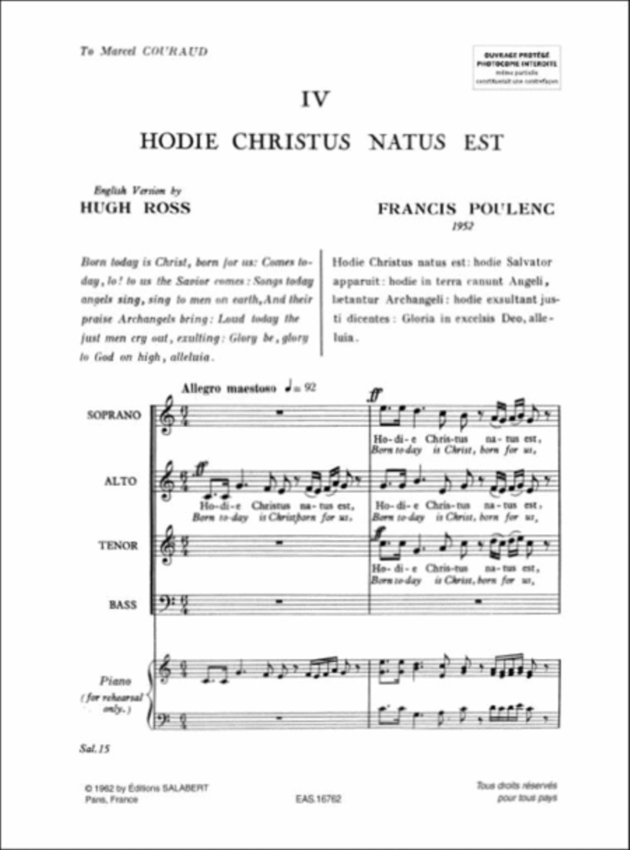 Hodie Christus Natus Est Hodie Christus Natus Est A Cappella scores gallery preview page 2