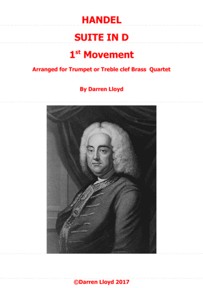 Handel's water music - 1st movement for Trumpet/Brass quartet