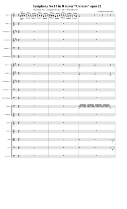 Symphony No 15 in D minor "Ukraine" Opus 22 - 3rd Movement (3 of 5) - Score Only