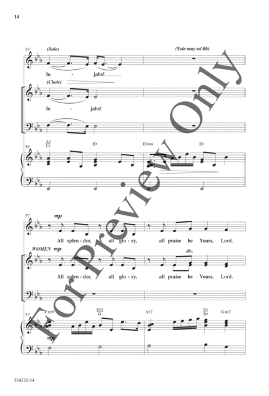 Can't Stop My Hallelujahs - Anthem Choir scores gallery preview page 13