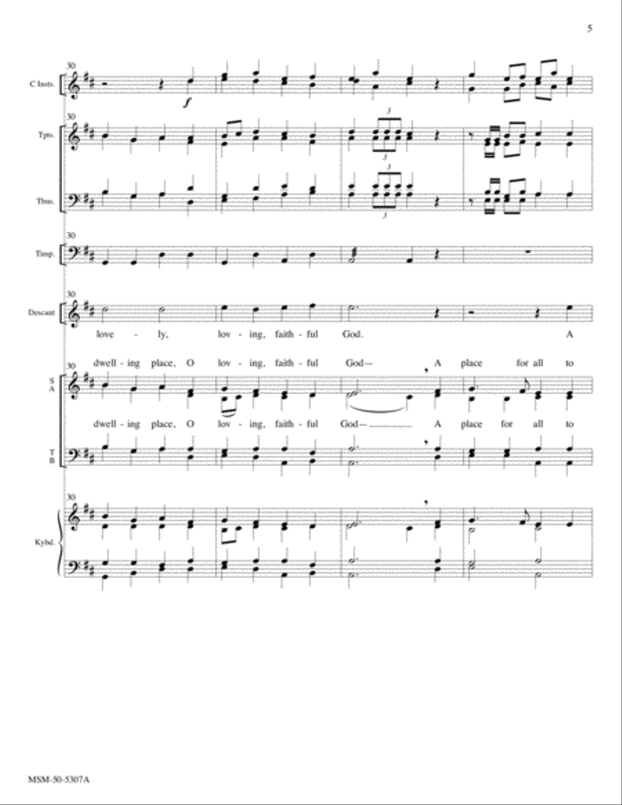 God's Dwelling Place (Downloadable Full Score)