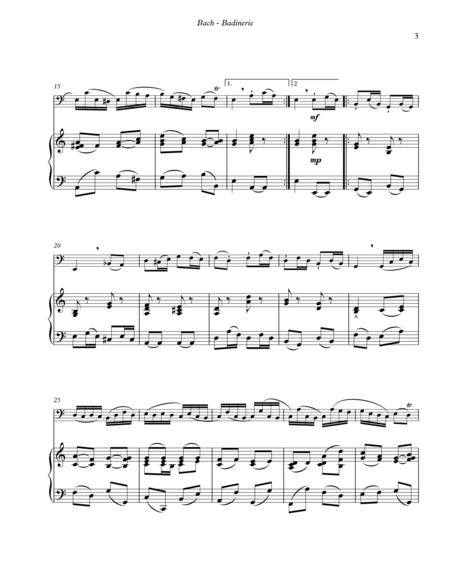 Badinerie in A minor from Suite No. 2 for Tuba and Piano image number null