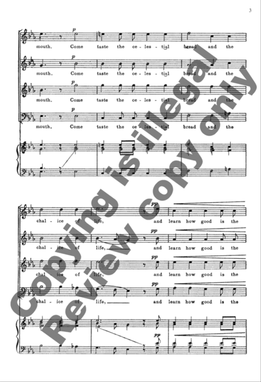 I Will Bless the Lord 4-Part scores gallery preview page 6