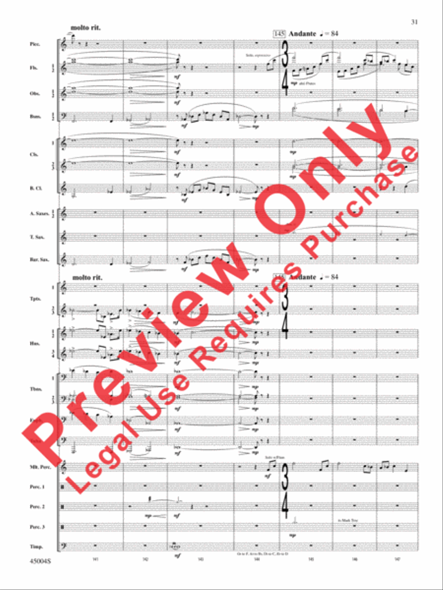 Red Rock Mountain Concert Band scores gallery preview page 66