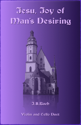 Book cover for Jesu Joy of Man's Desiring, J S Bach, Violin and Cello Duet