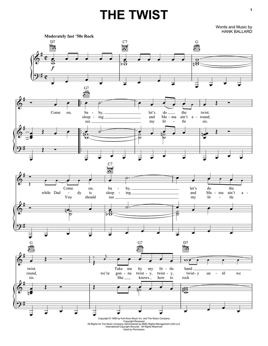 The Twist Acoustic Guitar scores gallery preview page 1