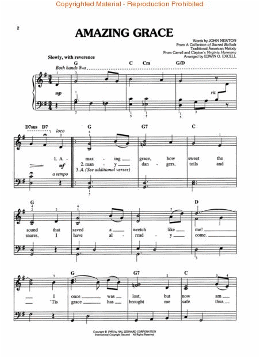 Gospel Songs of Devotion Easy Piano scores gallery preview page 2