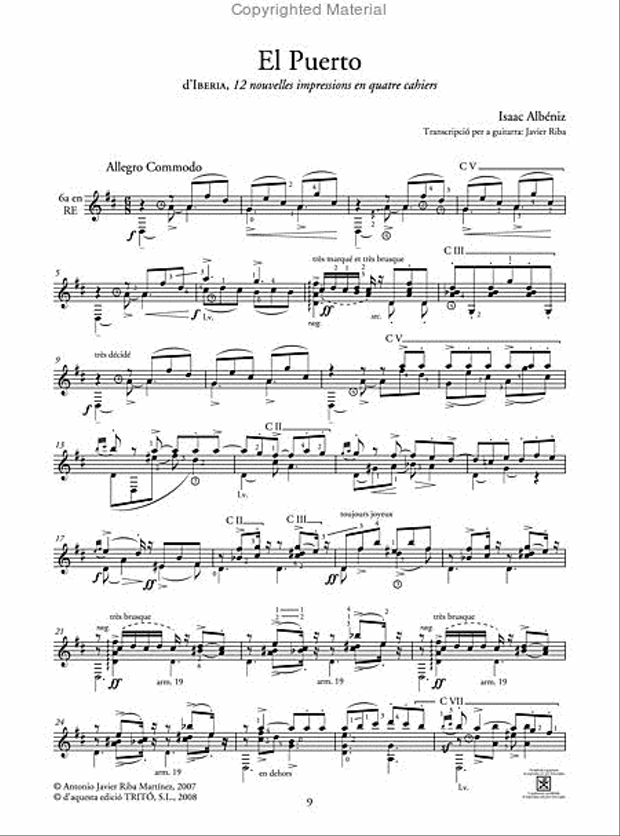 El puerto El puerto Classical Guitar scores gallery preview page 2
