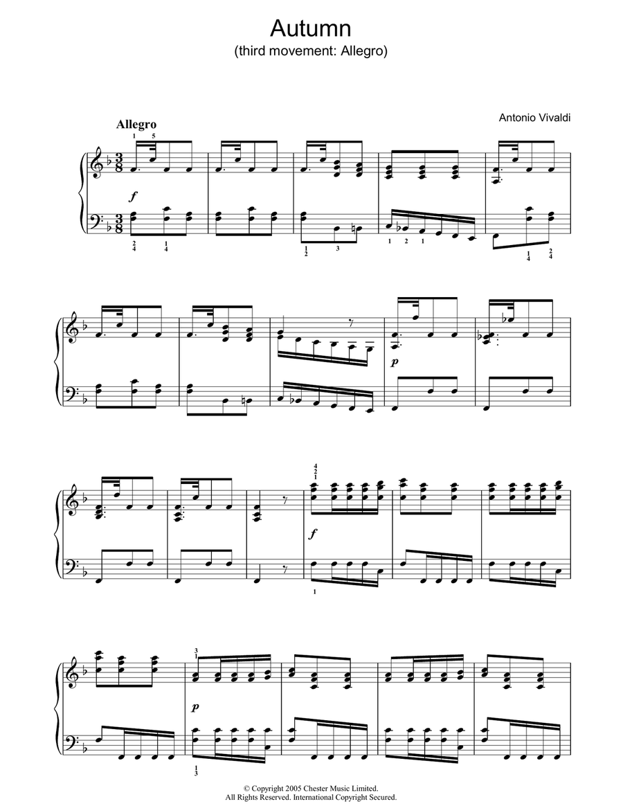 Autumn (from The Four Seasons), 3rd Movement