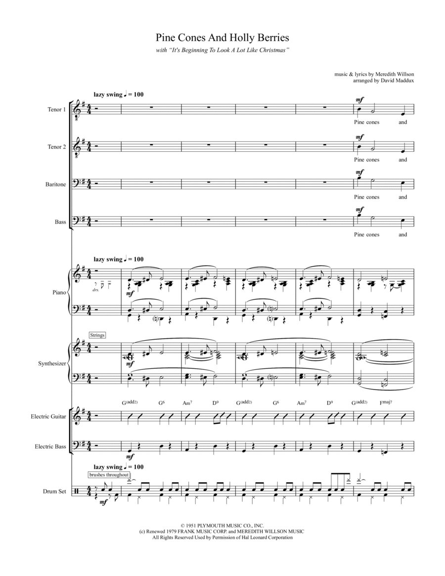 It's Beginning To Look Like Christmas Small Ensemble scores gallery preview page 1