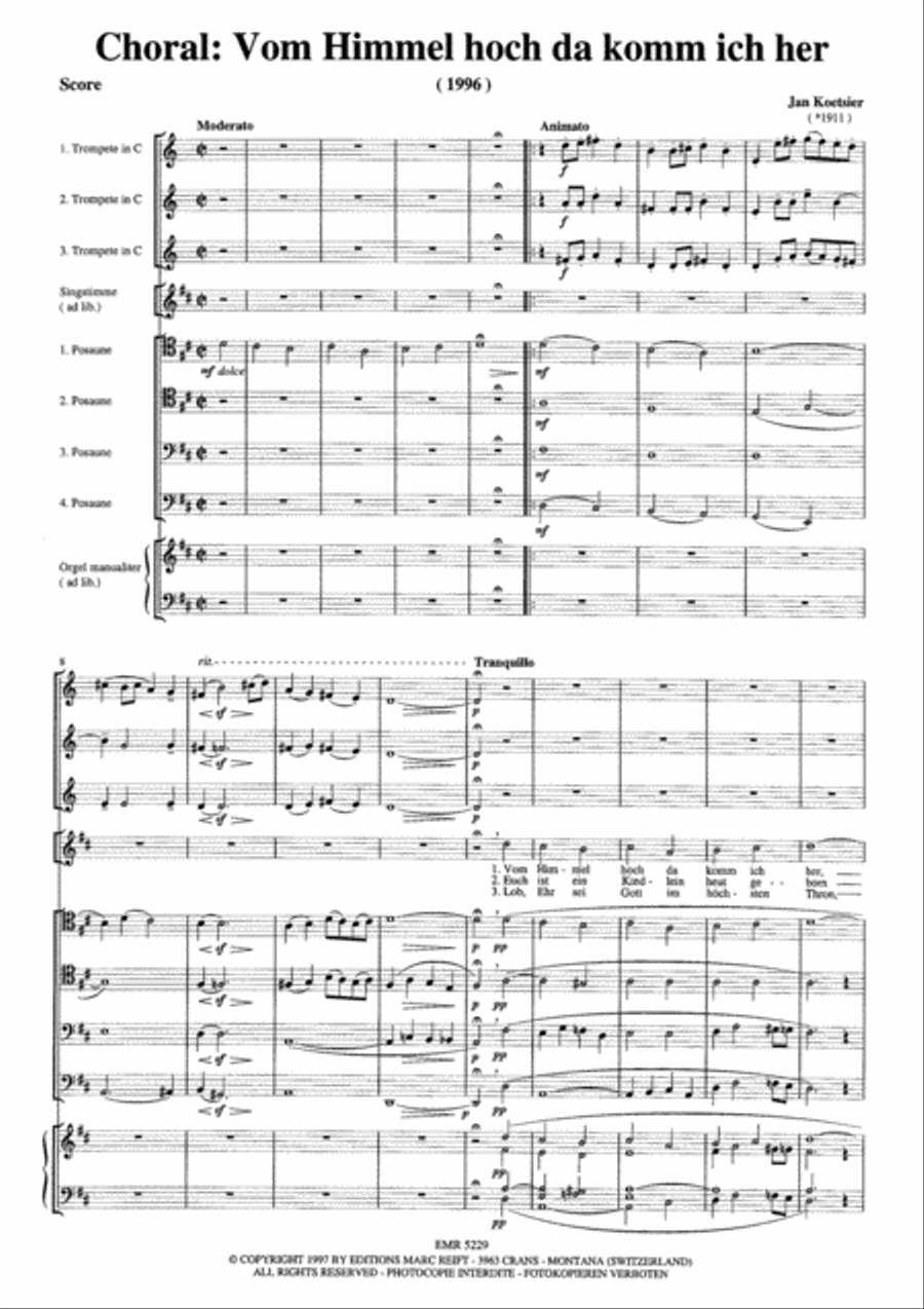 Choral Choral Brass Ensemble scores gallery preview page 3