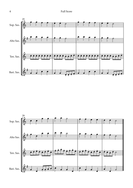 Twinkle, Twinkle Little Star for Saxophone Quartet image number null
