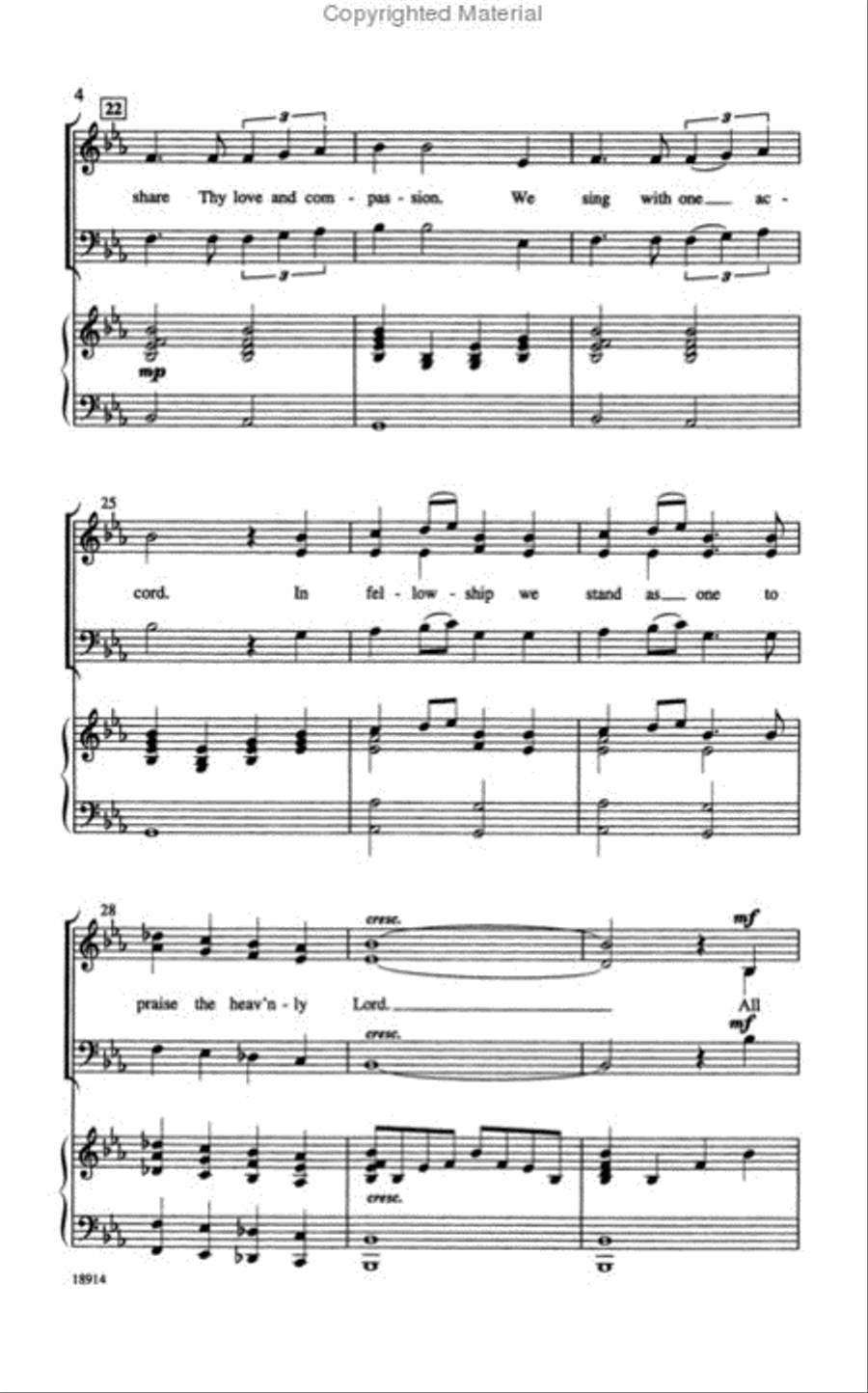 Sunday Savers for SAB Choirs 3-Part scores gallery preview page 4