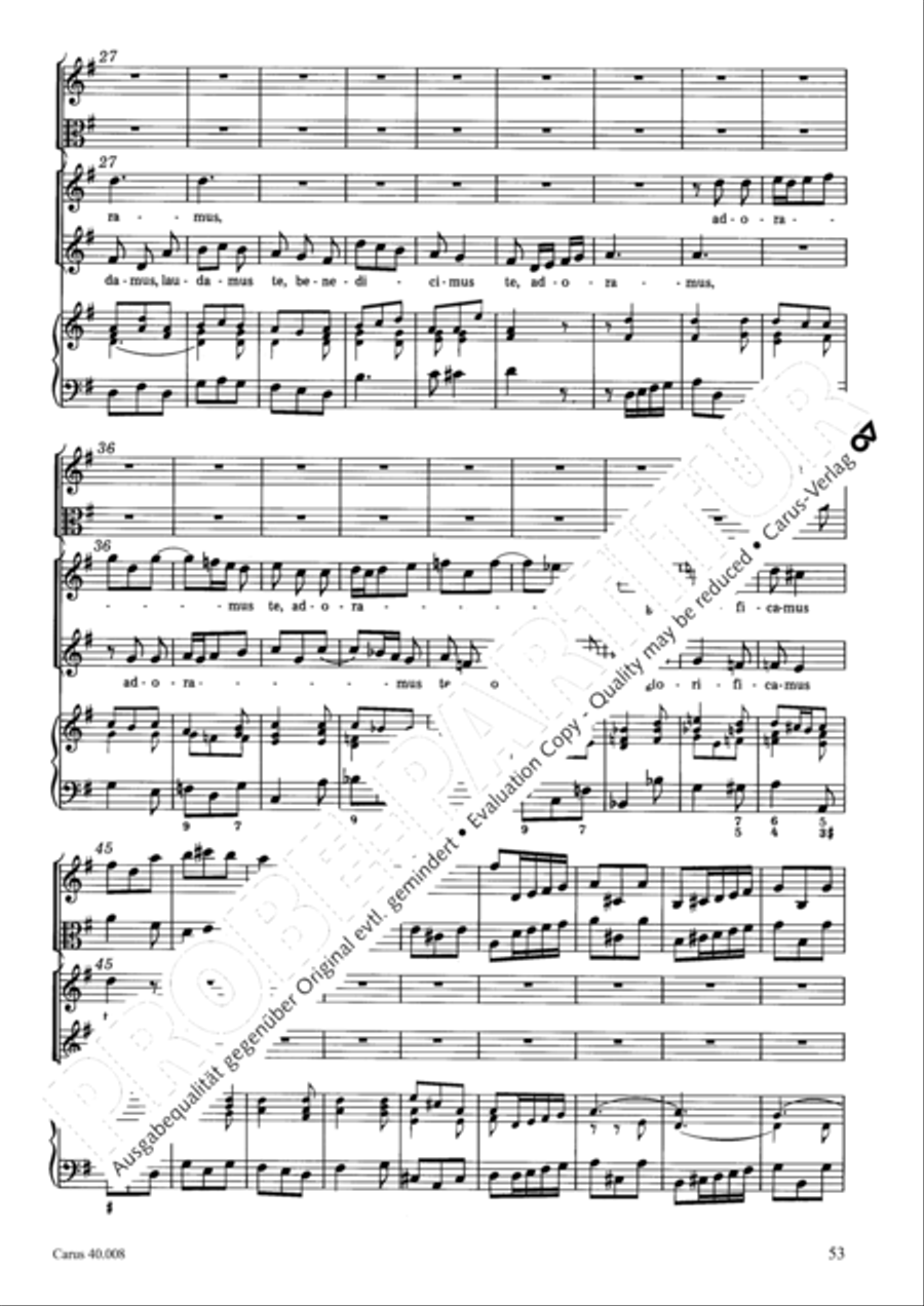 Introduzione e Gloria 4-Part scores gallery preview page 54