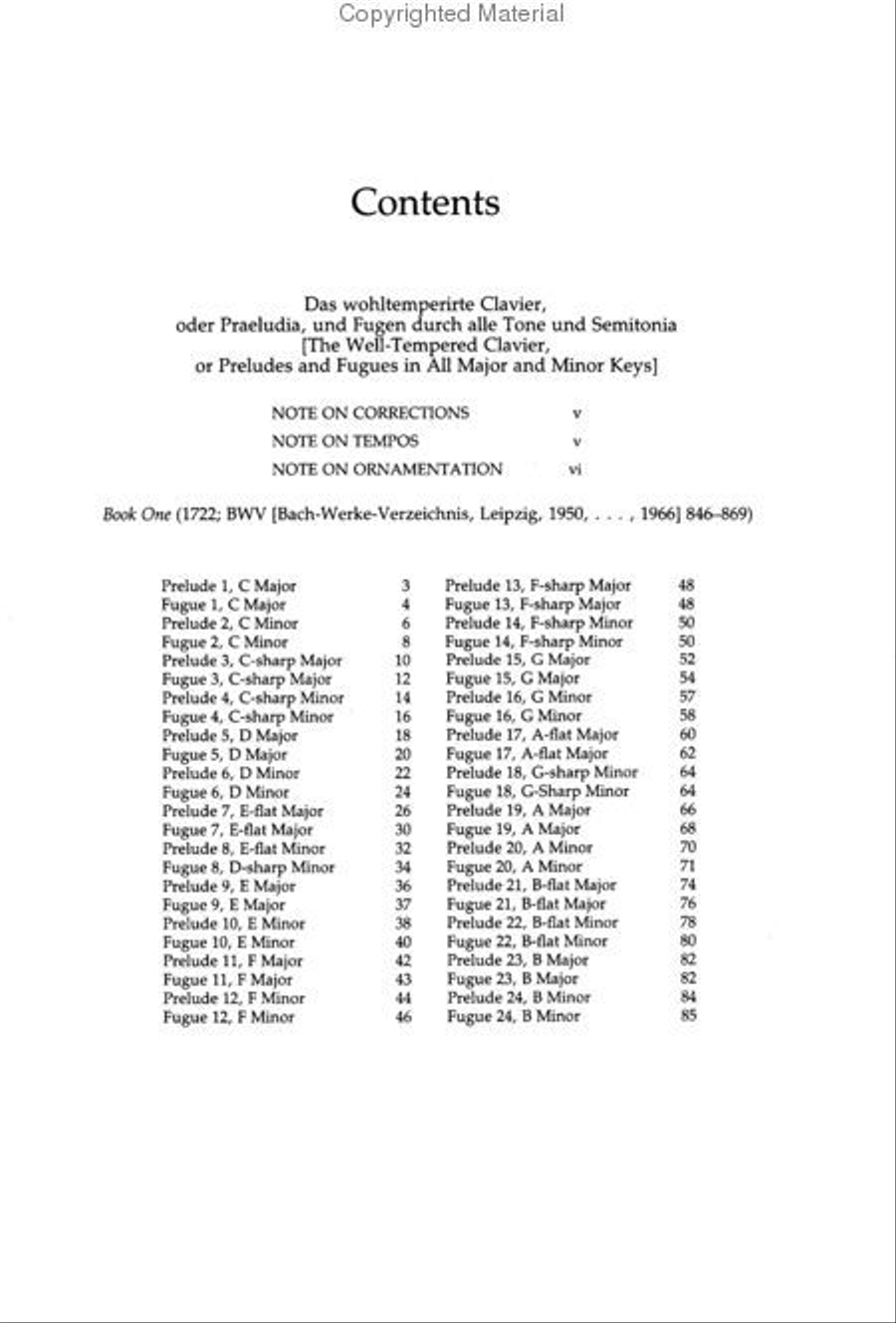 The Well-Tempered Clavier: Books I And II, Complete Piano Solo scores gallery preview page 2
