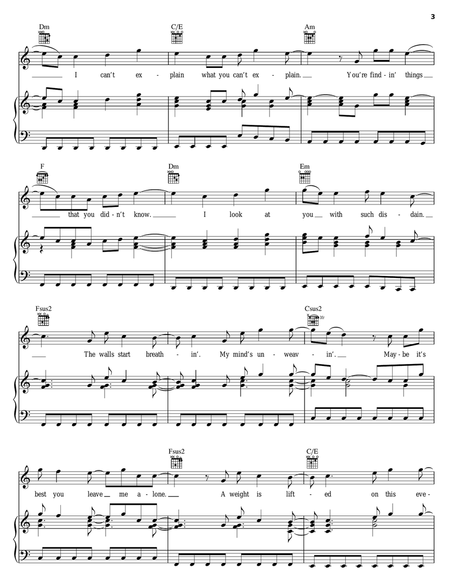 It Ends Tonight Piano, Vocal, Guitar scores gallery preview page 3