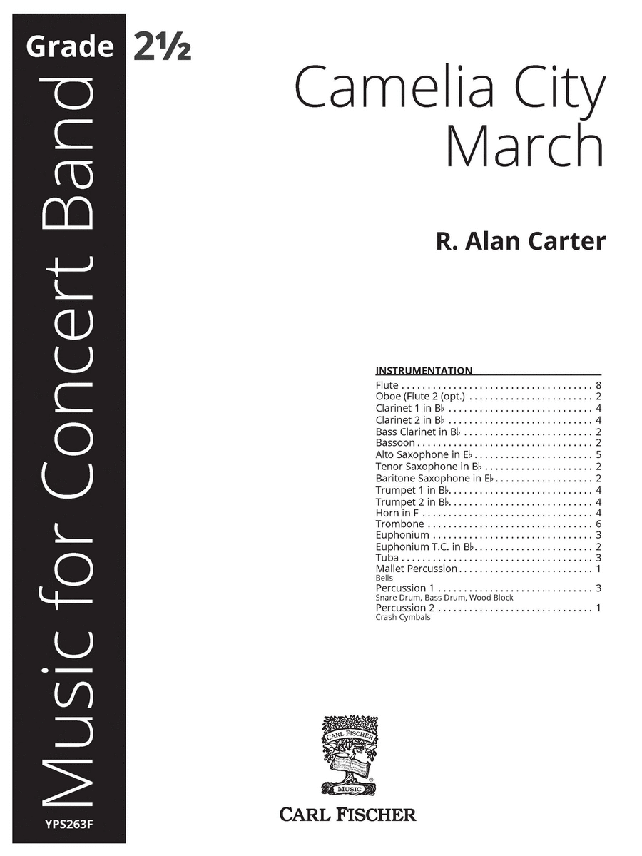 Camelia City March Concert Band scores gallery preview page 1