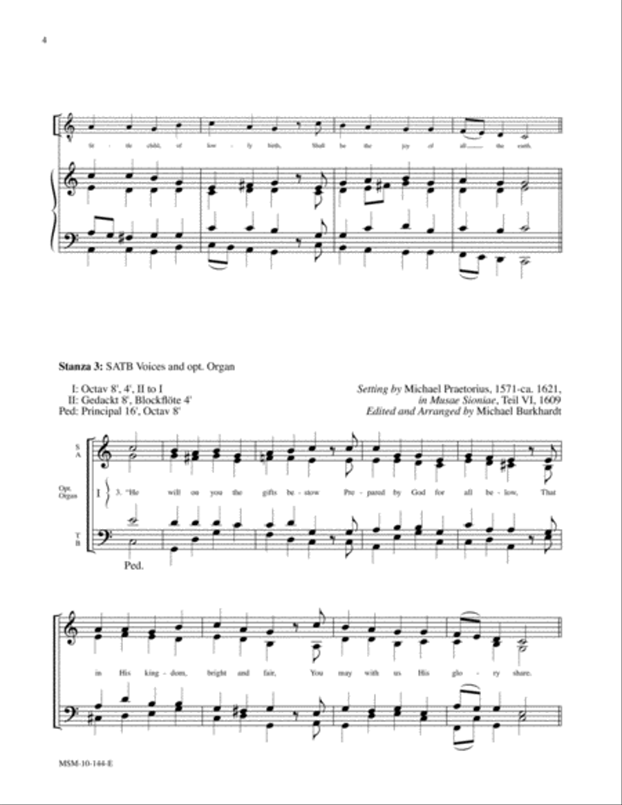 From Heaven Above to Earth I Come Organ scores gallery preview page 4