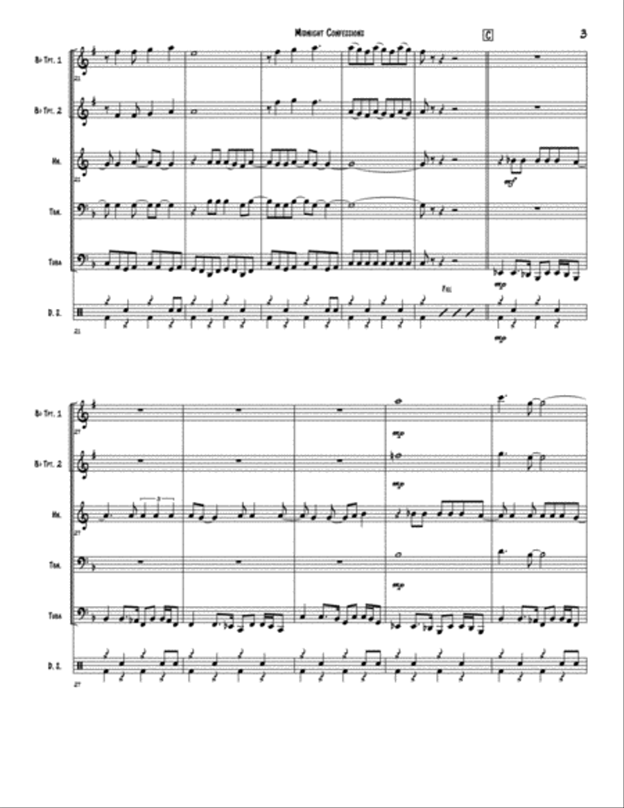 Midnight Confessions Brass Ensemble scores gallery preview page 3