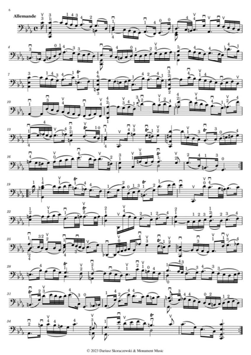 Bach - Suite No. 5 for Cello Solo in C Minor, BWV 1011 image number null