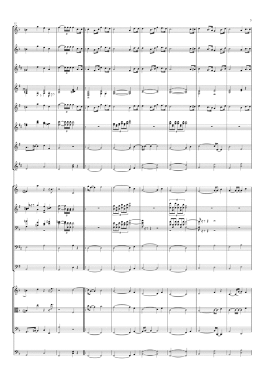 Hino dos 100 anos do Campinense Clube Concert Band scores gallery preview page 3