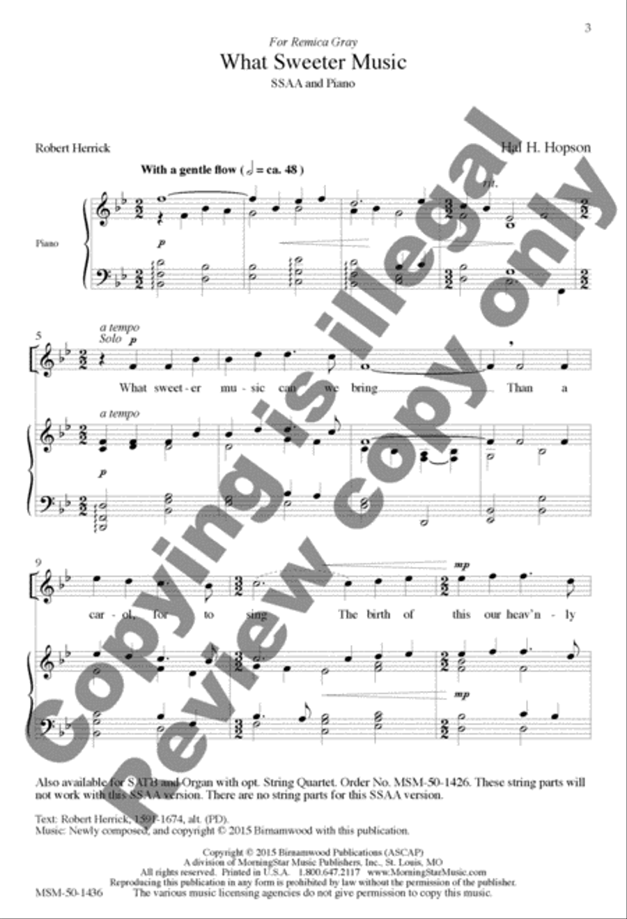 What Sweeter Music SSAA scores gallery preview page 2