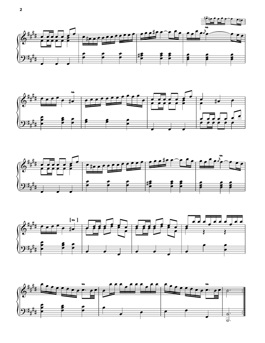 Sonata In E Major, L. 23 Piano Solo scores gallery preview page 2