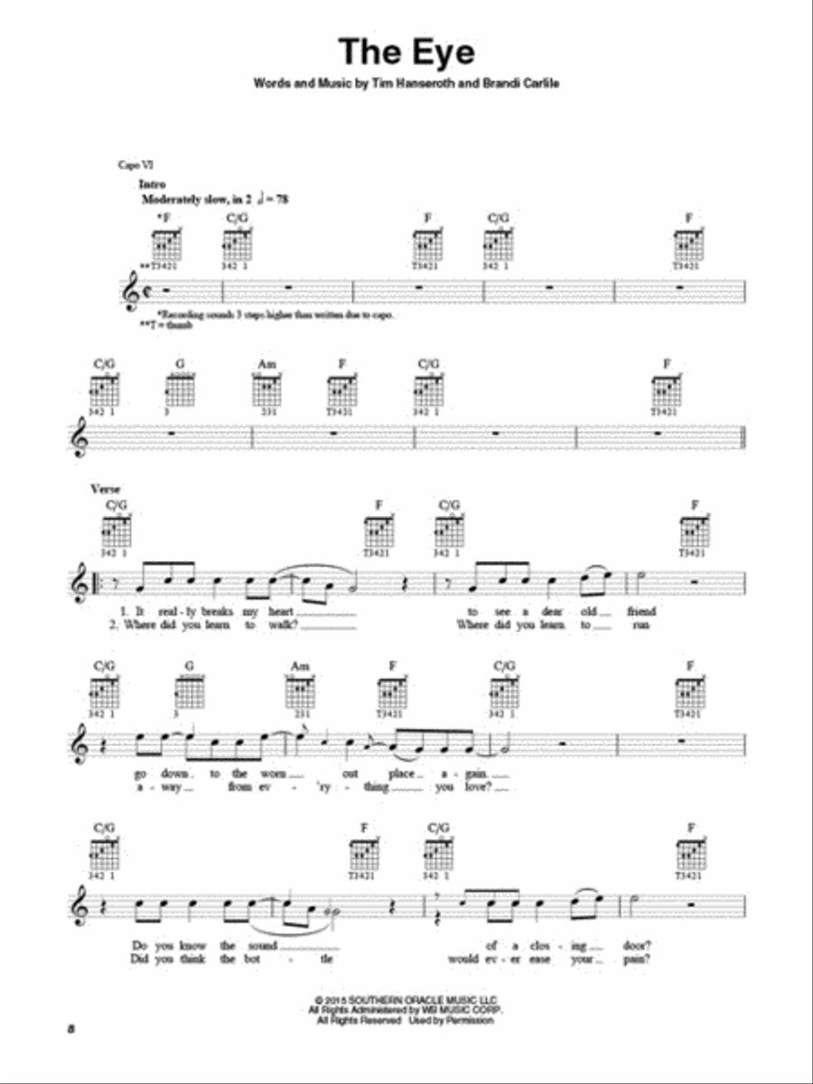 Brandi Carlile – The Firewatcher's Daughter Acoustic Guitar scores gallery preview page 5