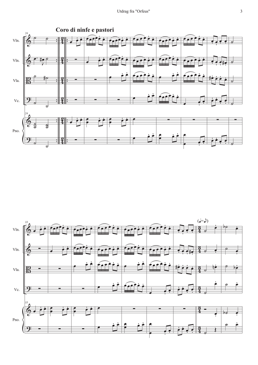 C. Monteverdi: L'Orfeo (excerpts) String Orchestra scores gallery preview page 3