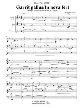 de Vitry: Garrit gallus/In nova fert for Brass Trio