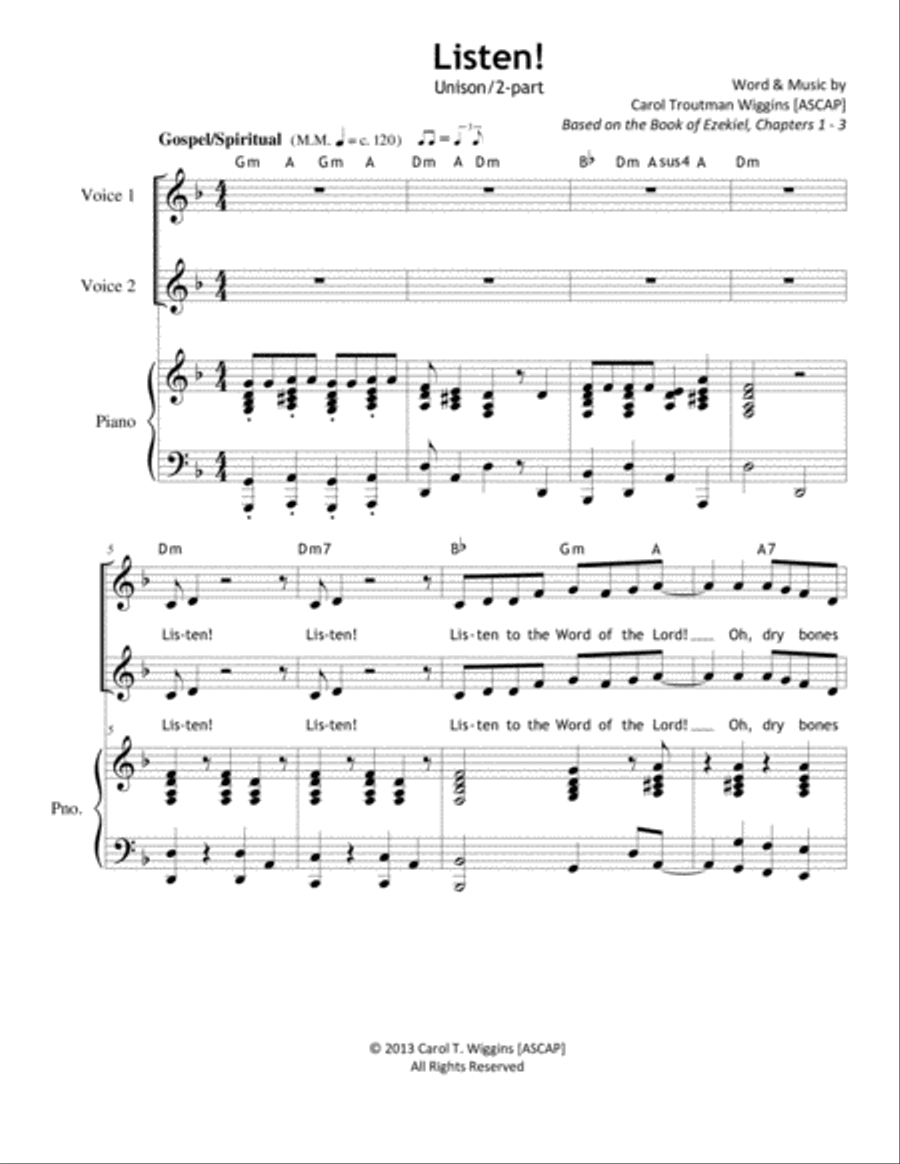 Listen! 2-Part scores gallery preview page 1