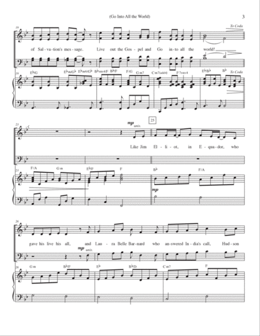 Go Into All The World 4-Part scores gallery preview page 3