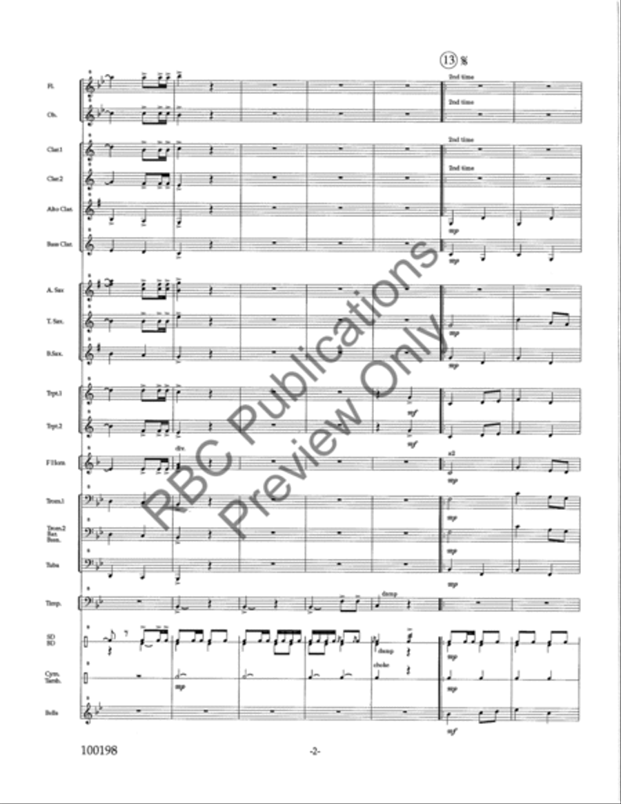 March Of The Silver Brigade Concert Band scores gallery preview page 5