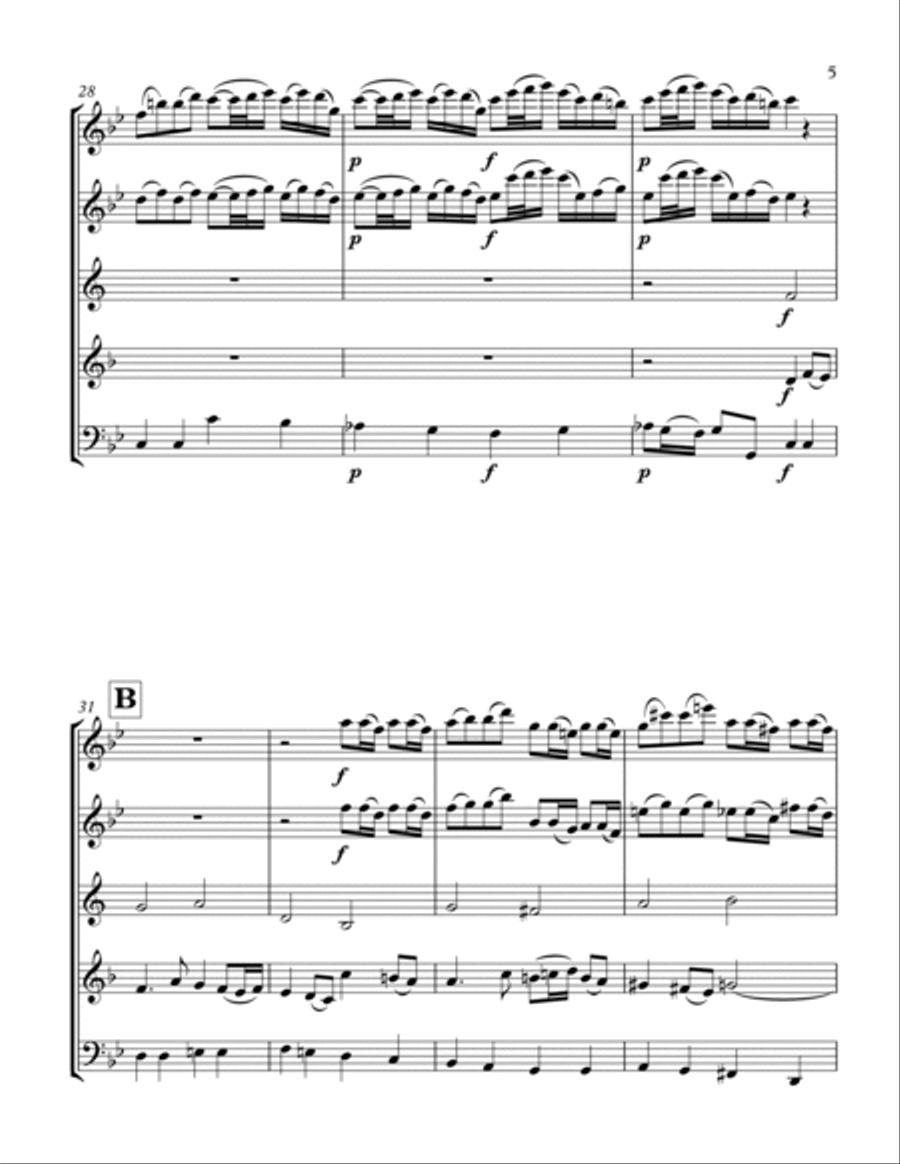 Sheep May Safely Graze for Woodwind Quintet Woodwind Quintet scores gallery preview page 5