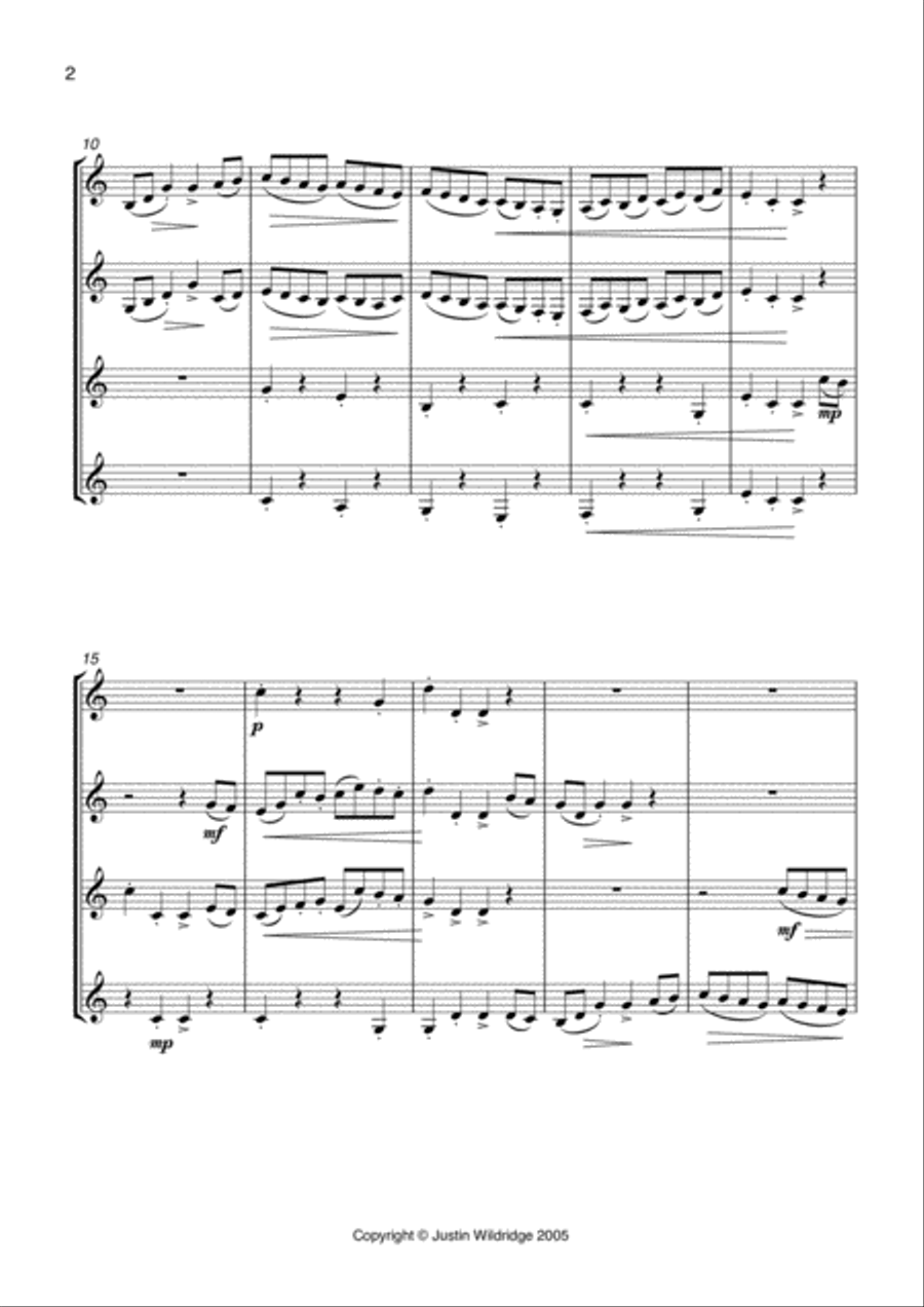 College Hornpipe Woodwind Quartet scores gallery preview page 2