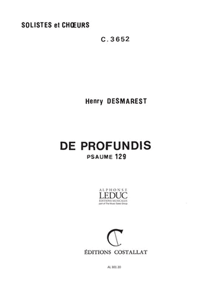 Book cover for De Profundis (choral-mixed Accompanied)