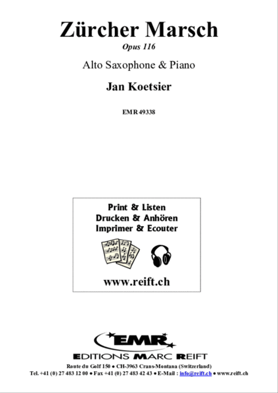 Zurcher Marsch Alto Saxophone scores gallery preview page 2