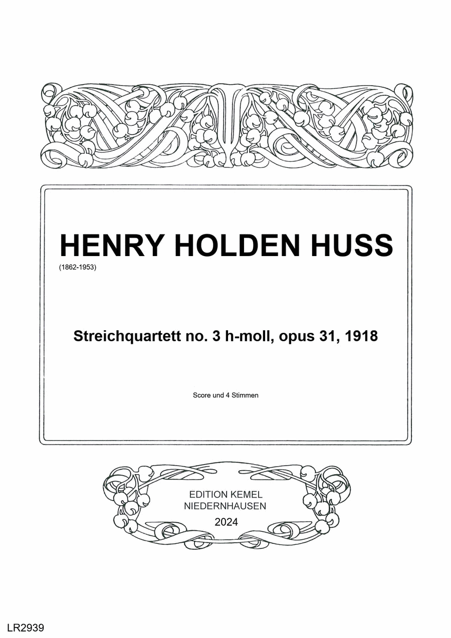 Streichquartett no. 3 h-moll, opus 31, 1918