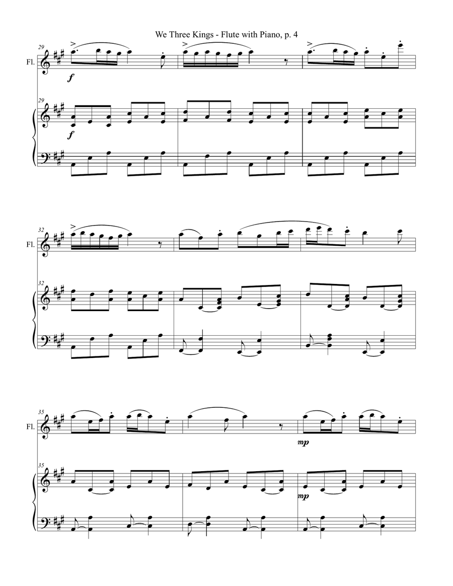 3 CHRISTMAS CLASSICS for FLUTE & PIANO (Includes Score/Parts) 3 CHRISTMAS CLASSICS for FLUTE & PIANO (Includes Score/Parts) Flute Solo scores gallery preview page 5