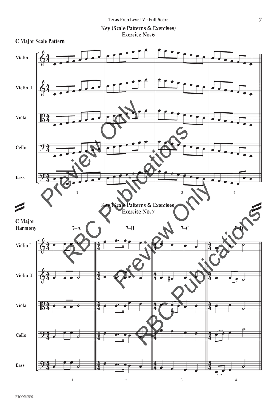 Texas Prep Level V Orchestra scores gallery preview page 6