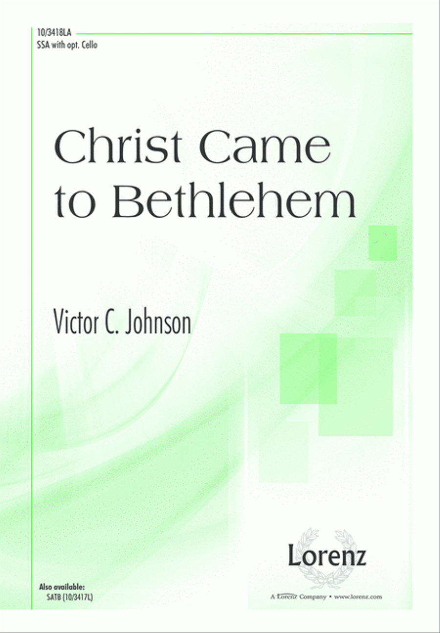 Christ Came to Bethlehem SSA scores gallery preview page 1