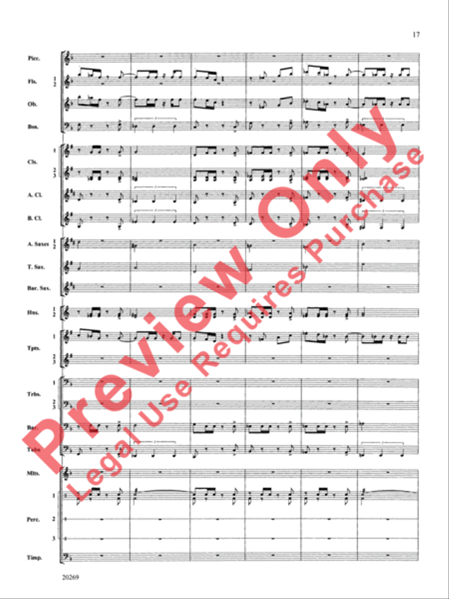 Night in the Tropics Concert Band scores gallery preview page 18