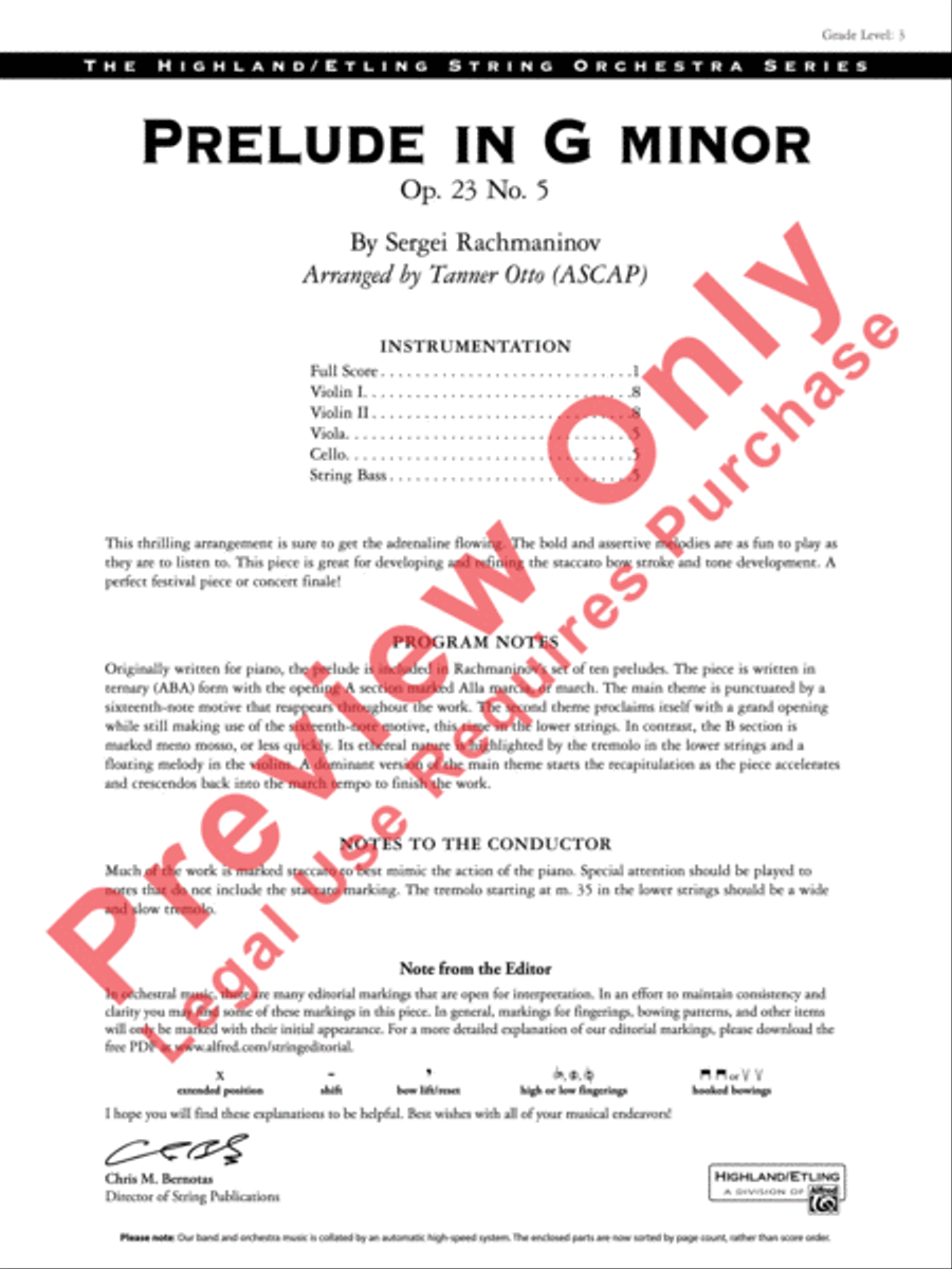 Prelude in G Minor String Orchestra scores gallery preview page 2