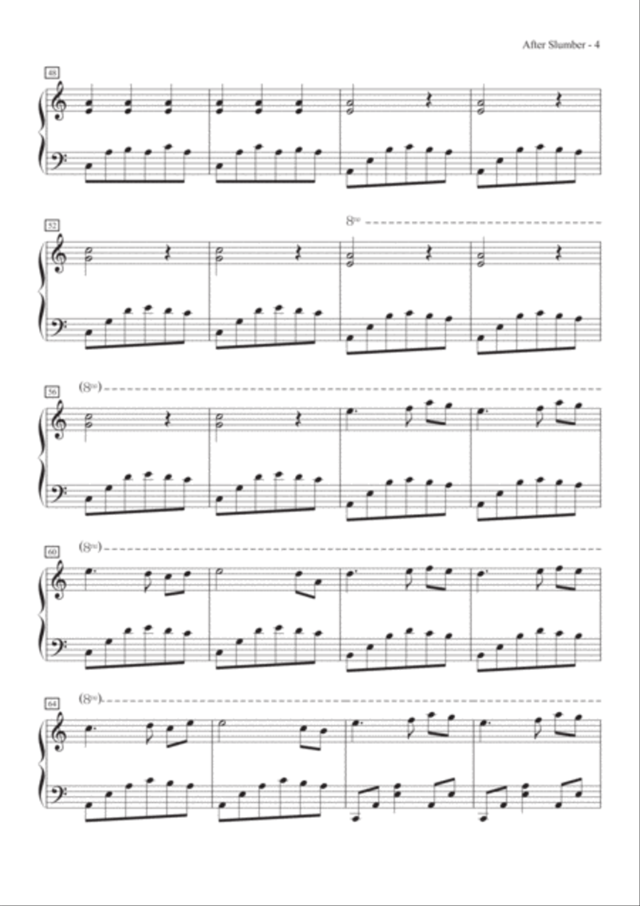 After Slumber Piano Solo scores gallery preview page 5