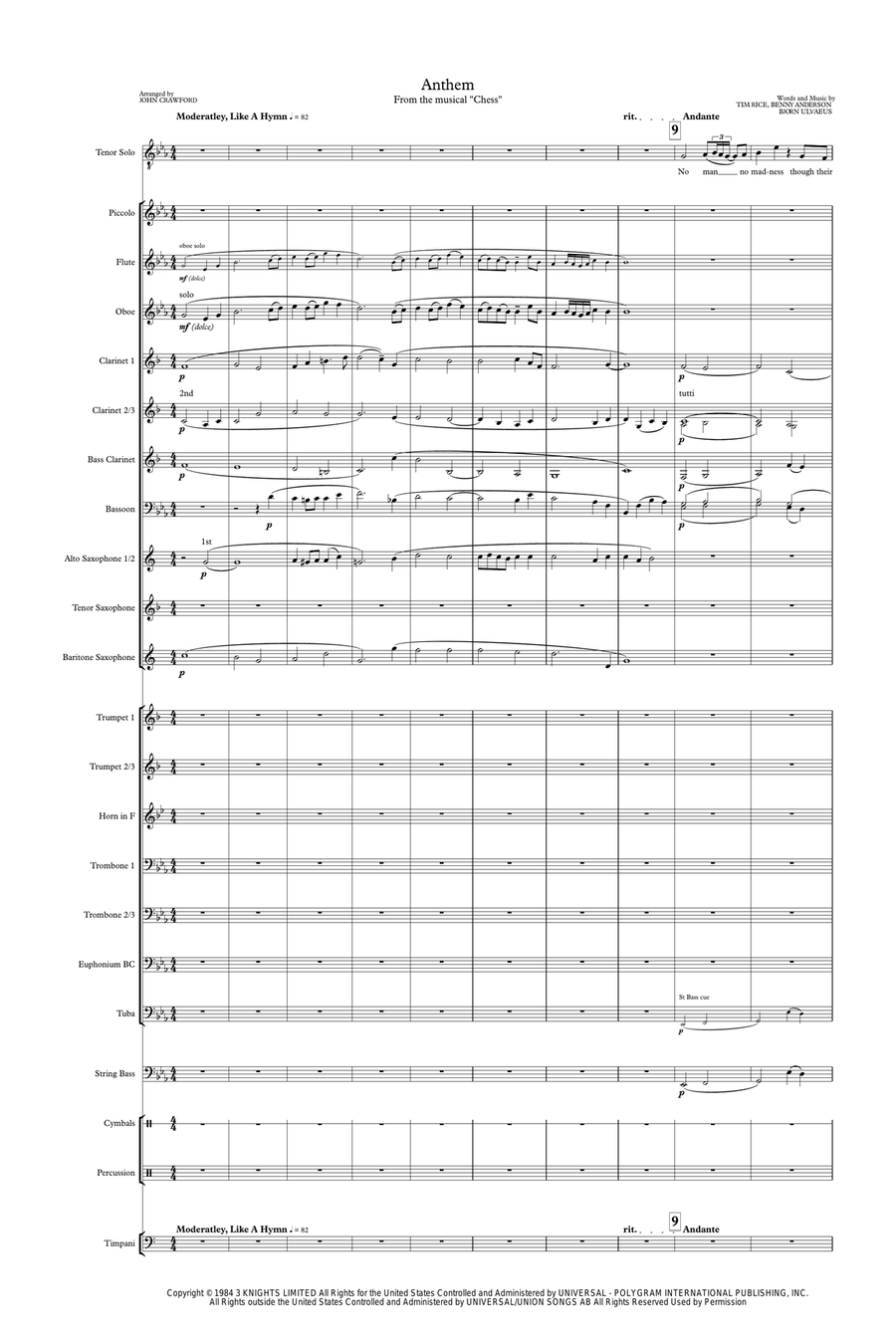 Anthem Concert Band scores gallery preview page 1